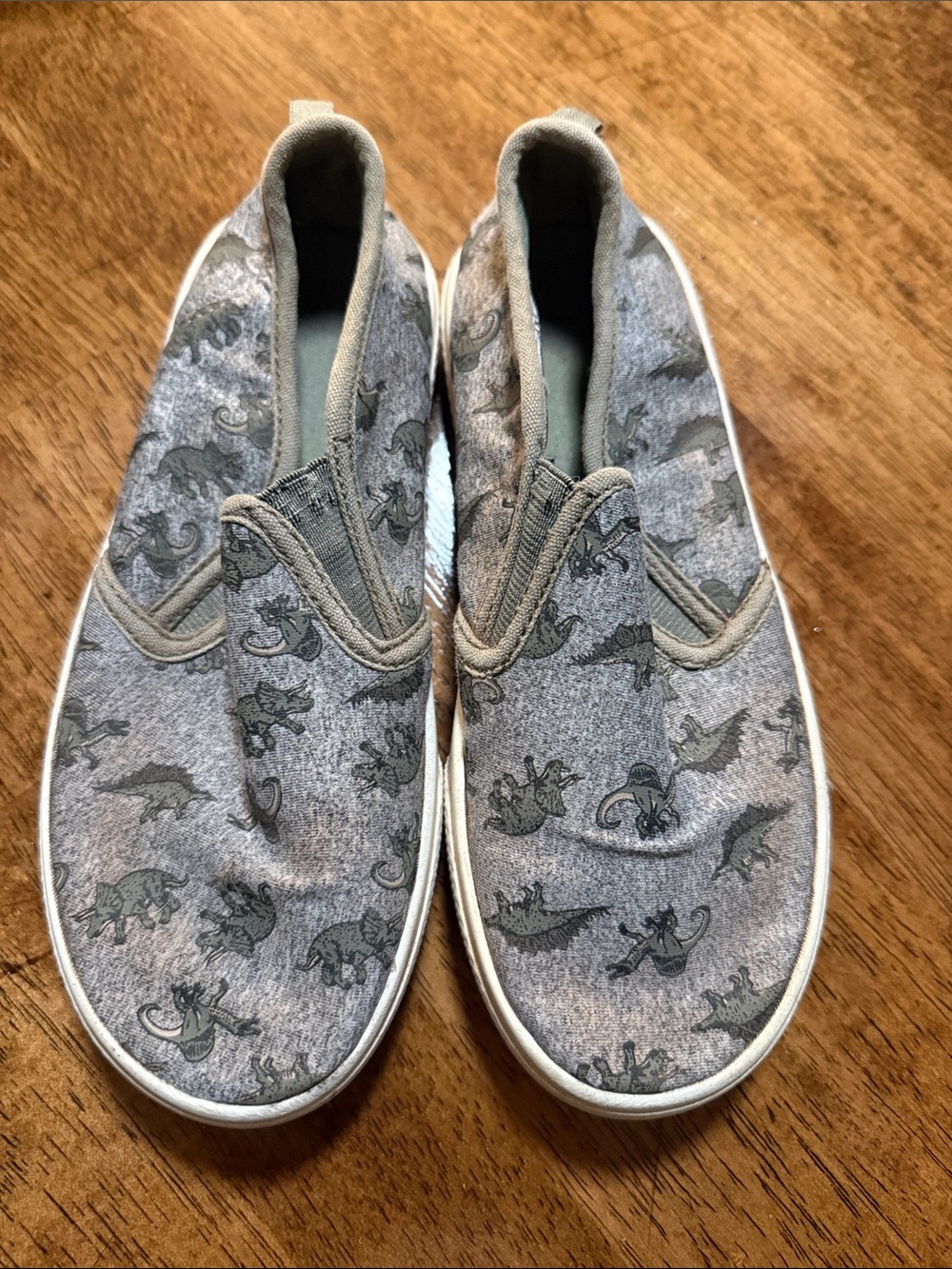 Carter's Gray Dinosaur Slip-On Sneakers